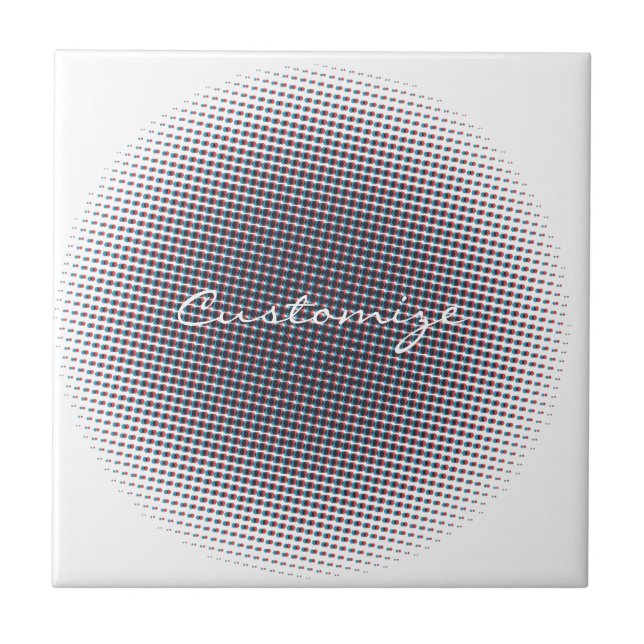 Abstract Half-tone Pulsating Circle Thunder_Cove Tile (Front)