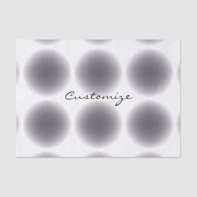 Abstract Half-tone Pulsating Circle Thunder_Cove Tissue Paper (Front)