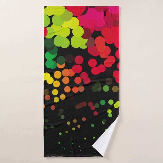 Abstract halftone background pattern. Geometric co Bath Towel (Bath Towel)
