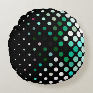 Abstract halftone background pattern. Geometric co Round Pillow