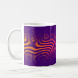 Abstract halftone gradient. vibrant background, wi coffee mug