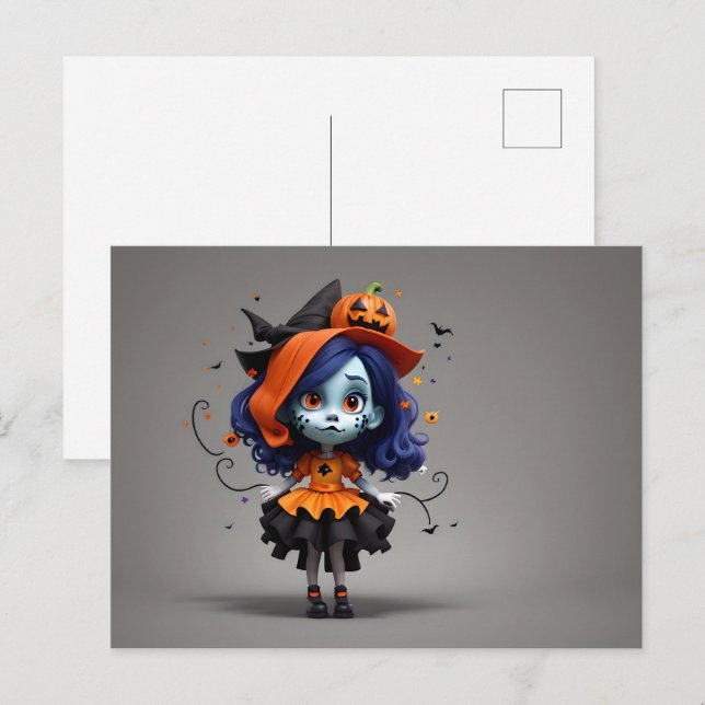 Abstract Halloween design Postcard (Front/Back)