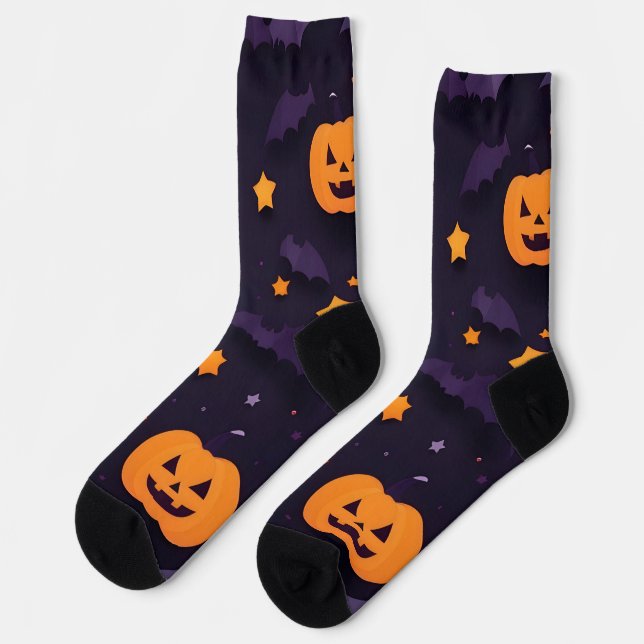 Abstract Halloween design Socks (Left)