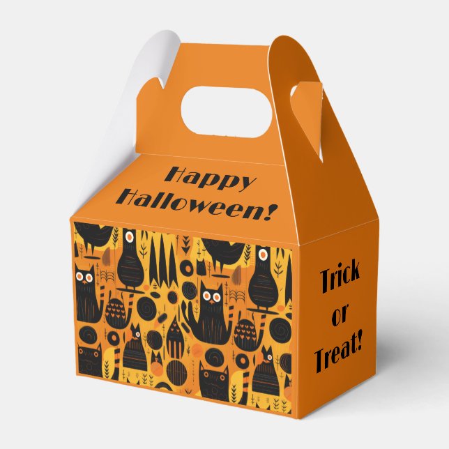 Abstract Halloween  Favor Box (Back Side)