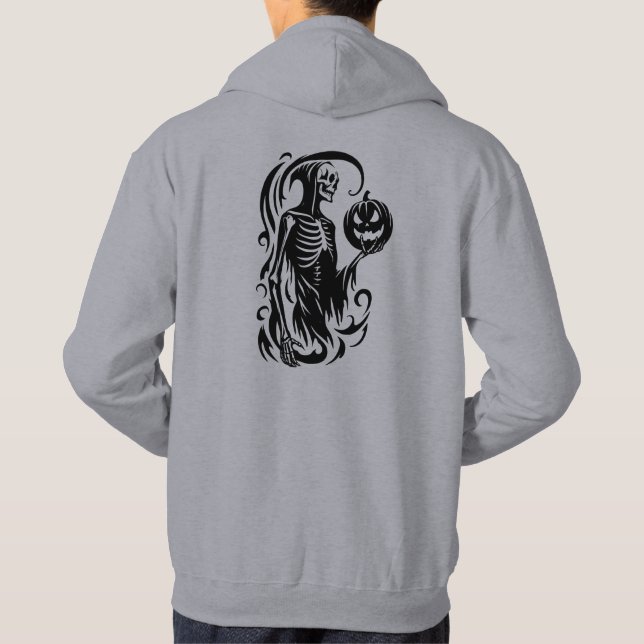 Abstract Halloween Skeleton on Back Hoodie (Back)