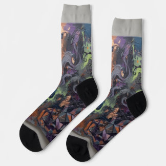 Abstract Halloween  Socks