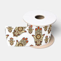 Abstract Hamsa Amulet (Hand of Fatima) Pattern