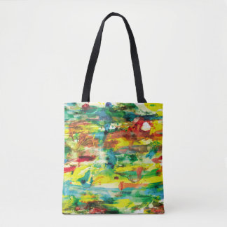  abstract hand draw oil painting composition. colo tote bag