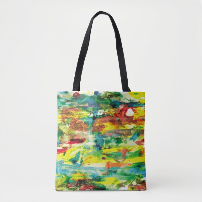  abstract hand draw oil painting composition. colo tote bag (Front)