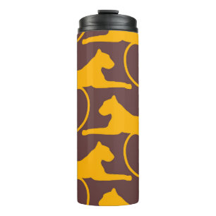 Abstract Hand Drawing Leopard Cheetah Panther Cat Thermal Tumbler