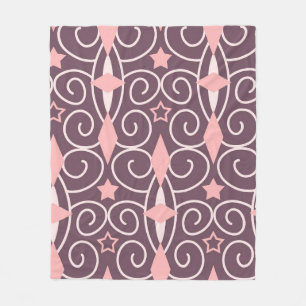 Abstract Hand Drawing Ornamental Geometric Shapes  Fleece Blanket