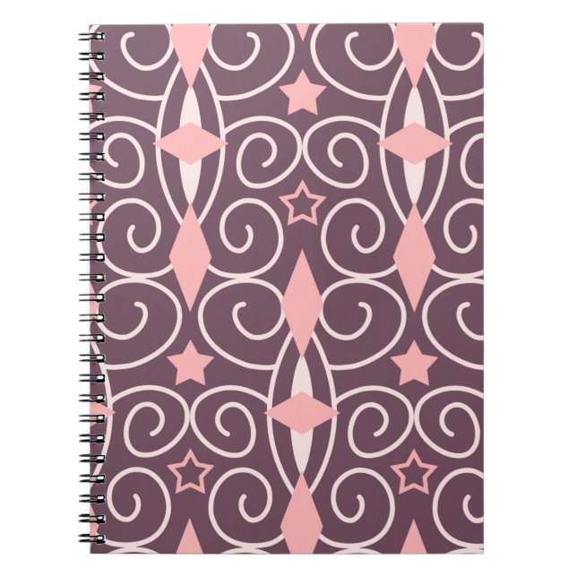 Abstract Hand Drawing Ornamental Geometric Shapes  Notebook (Front)