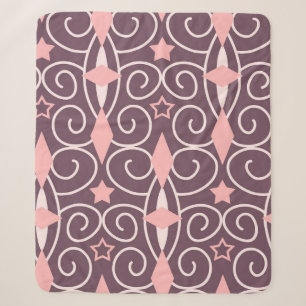 Abstract Hand Drawing Ornamental Geometric Shapes Sherpa Blanket