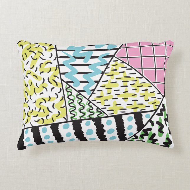 Abstract hand drawn background 3 accent pillow (Front)