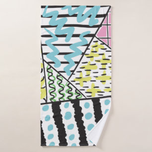 Abstract hand drawn background 3 bath towel