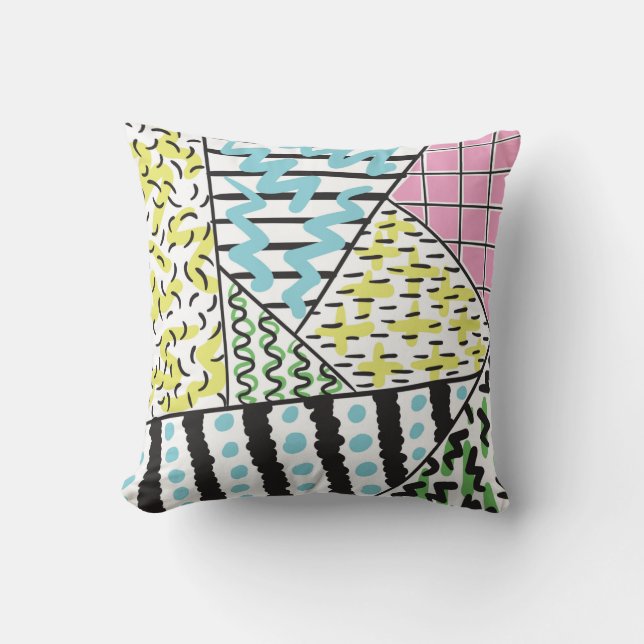 Abstract hand drawn background 3 throw pillow (Front)