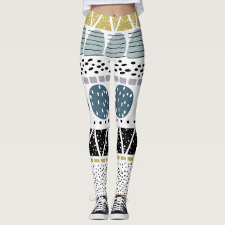 Abstract hand drawn, creative vintage texture. leggings