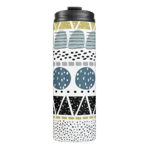 Abstract hand drawn, creative vintage texture. thermal tumbler