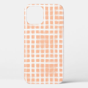 Abstract hand drawn grid geometric illustration pa iPhone 12 case