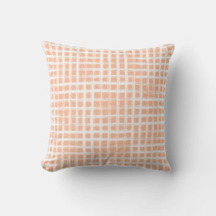Abstract hand drawn grid geometric illustration pa throw pillow