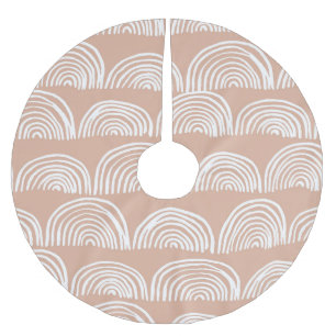 Abstract hand-drawn seamless pattern. brushed polyester tree skirt