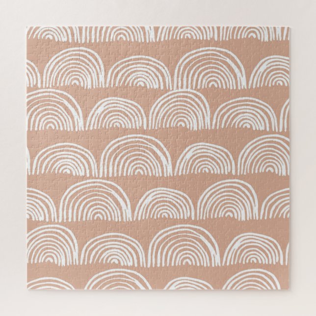 Abstract hand-drawn seamless pattern. jigsaw puzzle (Vertical)