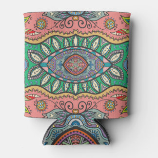 Abstract Hand-Drawn Tribal Pattern. Can Cooler