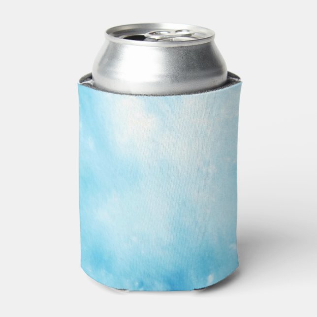 Abstract Hand Drawn Watercolor Background: Blue Can Cooler (Can Front)