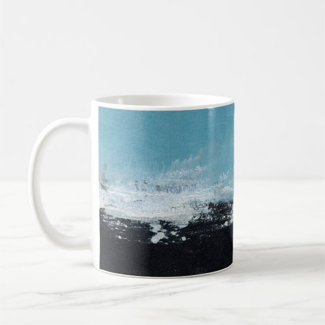 Abstract hand painted landscape coffee mug (Left)