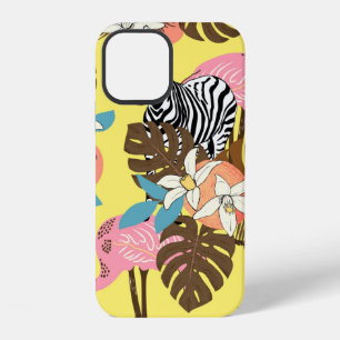 Abstract hand painted seamless animal background.  iPhone 12 case