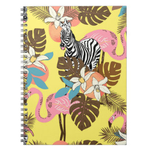 Abstract hand painted seamless animal background.  notebook
