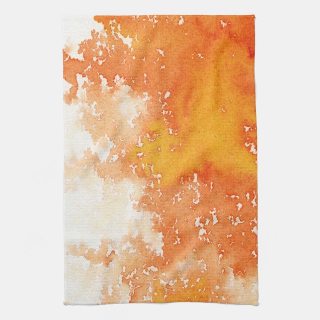 Abstract hand painted watercolor background. 2 kitchen towel (Vertical)