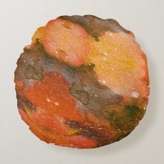Abstract hand painted watercolor. Nice backgrounda Round Pillow (Front)