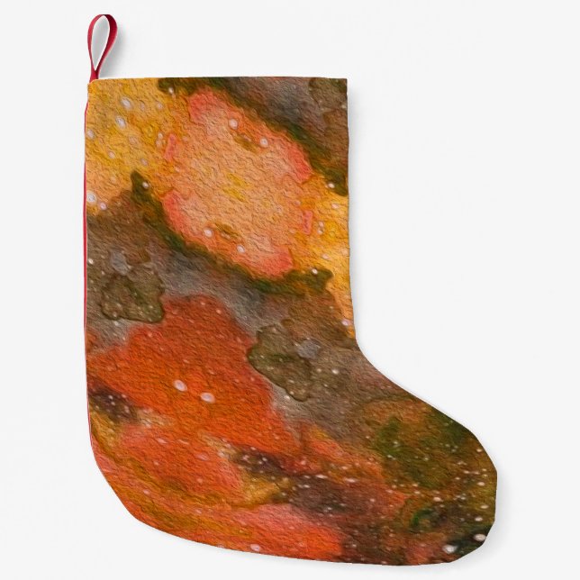 Abstract hand painted watercolor. Nice backgrounda Small Christmas Stocking (Front)