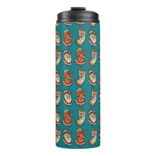 Abstract Hand Print: Vintage Impression Art Thermal Tumbler