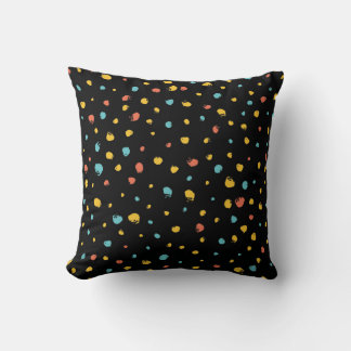 Abstract handmade round seamless pattern throw pillow