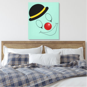 Abstract Happy Face Clown Entertainer Canvas Print