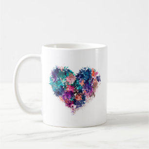 Abstract heart coffee mug