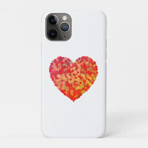 Abstract Heart Confetti Art iPhone 11 Pro Case