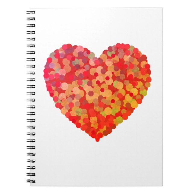 Abstract Heart Confetti Art Notebook (Front)