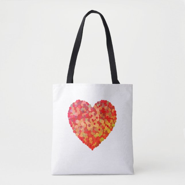 Abstract Heart Confetti Art Tote Bag