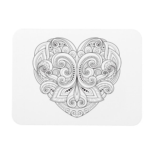 Abstract Heart Doodle Magnet (Horizontal)