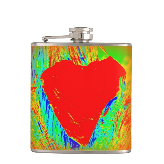 abstract heart flask (Front)