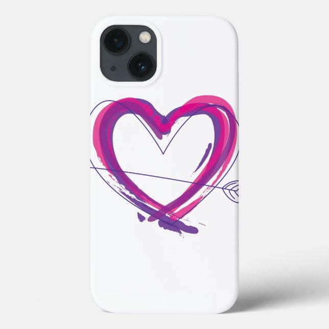 Abstract heart in purple and pink Case-Mate iPhone case (Back)