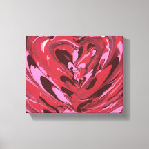 Abstract heart painting