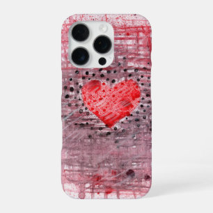 Abstract Heart Pattern – Elegant iPhone 16 Pro Cas Case