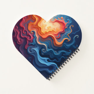 Abstract Heart Shape notebook