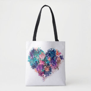 Abstract heart tote bag