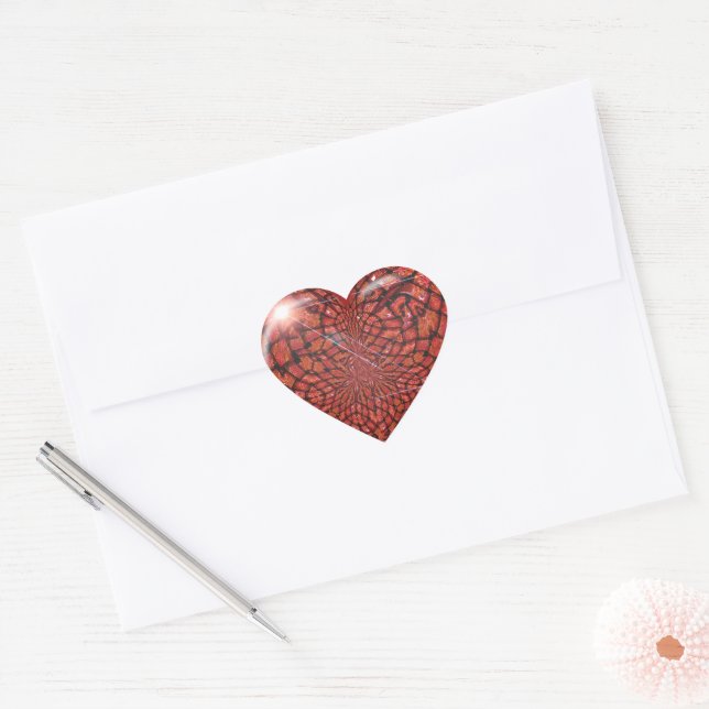 Abstract Heart Valentine's Day Heart Sticker (Envelope)