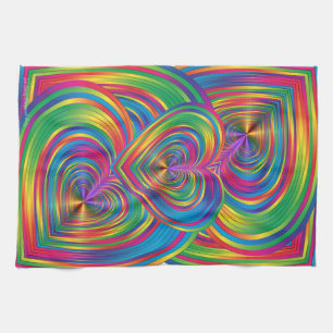 Abstract Hearts Being Abstract Kitchen Towel